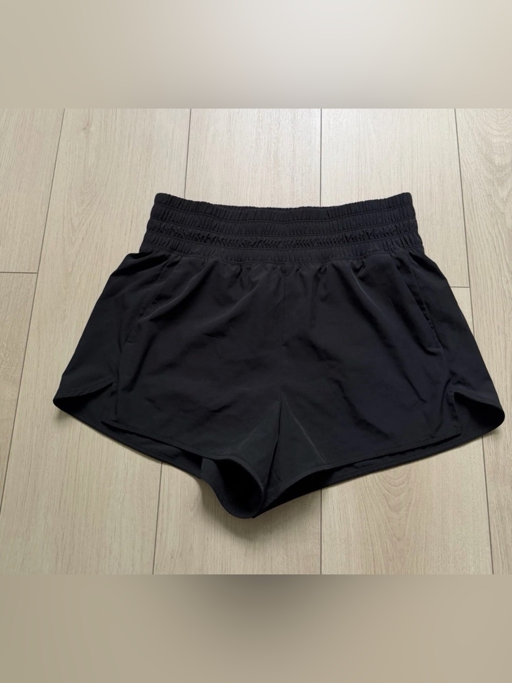 Old Navy Black Athletic Shorts with Smocked Waistband
